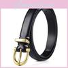 Solid Color Gold Buckle Decoration Women Casual Slim Waist Belt For Elegant And Versatile Looks