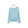 PEACEBIRD Women's Off-Shoulder Knit Sweater with Ribbon