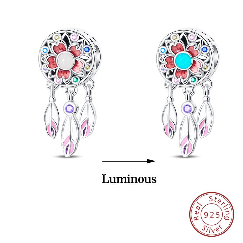 Copper Glow In The Dark Firefly Honeybee Star Charms Beads Fit Qikaola Original Bracelets Fine Diy Jewelry Gift