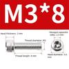 50 Pcs M3 X 8 Mm Hexagon Socket Screws, 304 Stainless Steel Hexagon Socket Drive Machine Screws