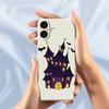 For iPhone 17 Case Bat Castle Pattern Printing Straight Edge TPU Phone Back Cover