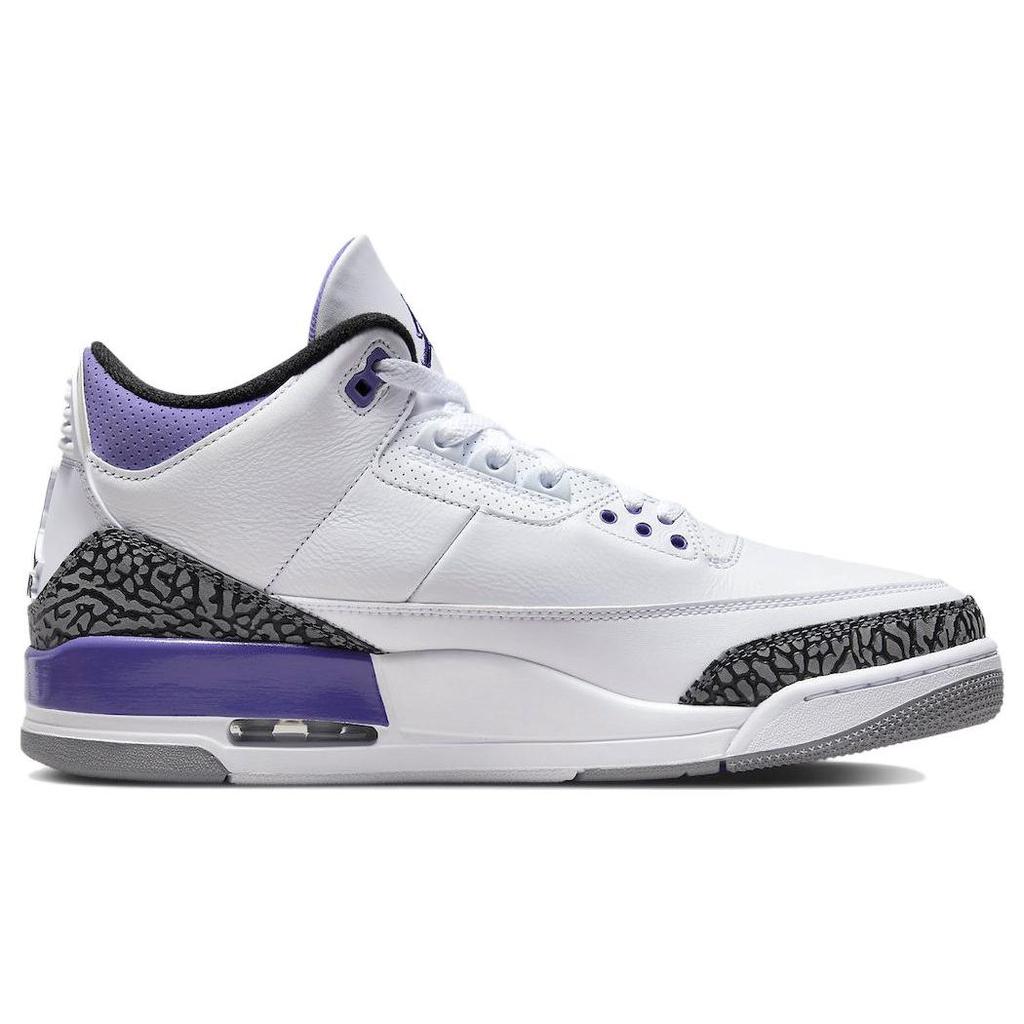 Мужские кроссовки Air Jordan 3 Retro Dark Iris белые черные цементно-серые CT8532-105