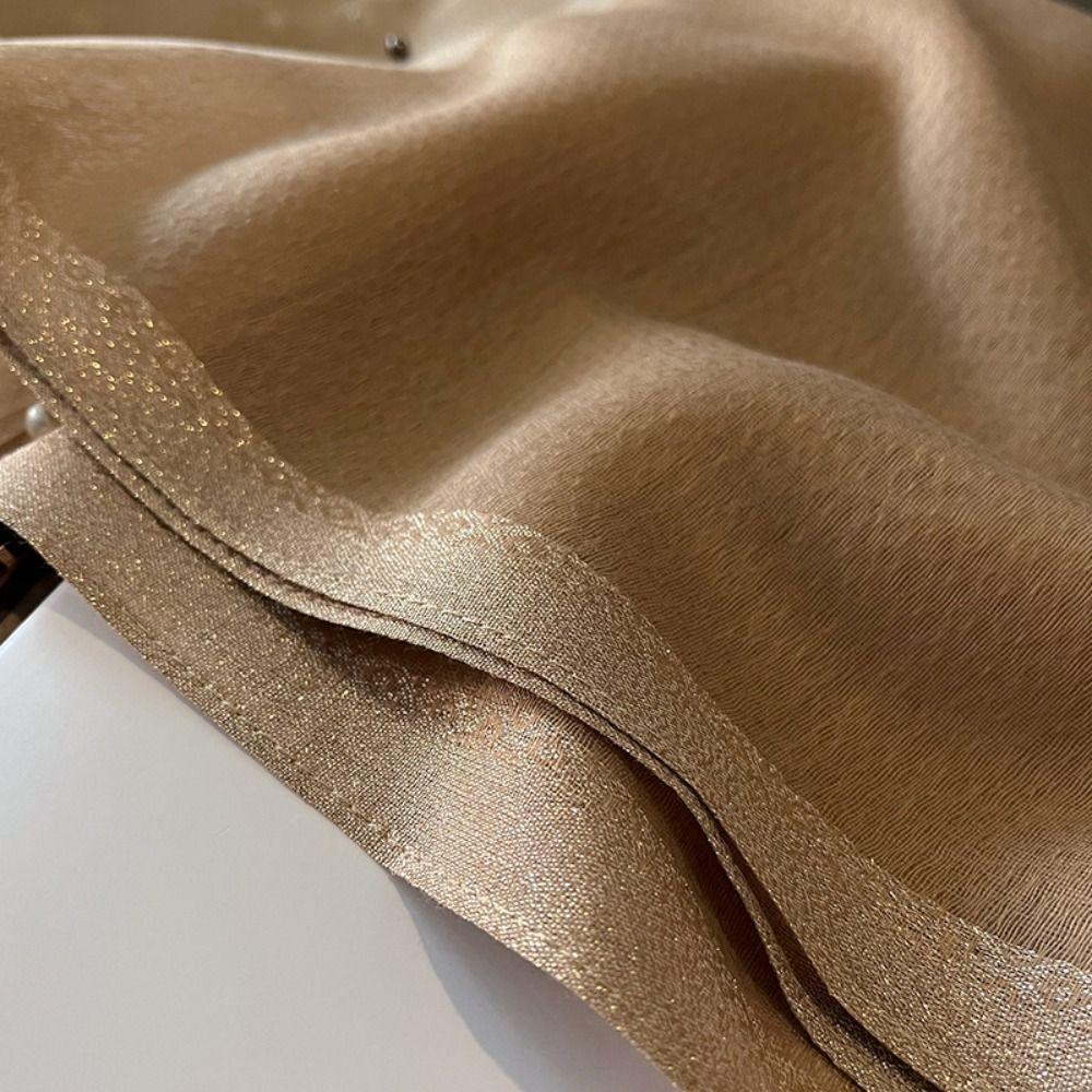 90x90cm Luxury Silk Scarf Pearl Beach Shawl Women Pearl Scarf