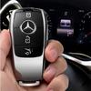 CRT1 5PCS Car Key Logo Sticker 3D Aluminum Auto Key Remote Decals For Mercedes Benz GLS GLA GLK W463 W204 Interior Mouldings E-J67