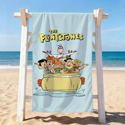 Мультяшное милое полотенце F-FlintStones для сушки, банное полотенце, подходит для легкого плавания, кемпинга, йоги, пляжа, прогулок
