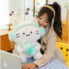 Plush Cat Toys Headset Milky Tea Cartoon Animals Fill Doll Xmas Gifts Garnish