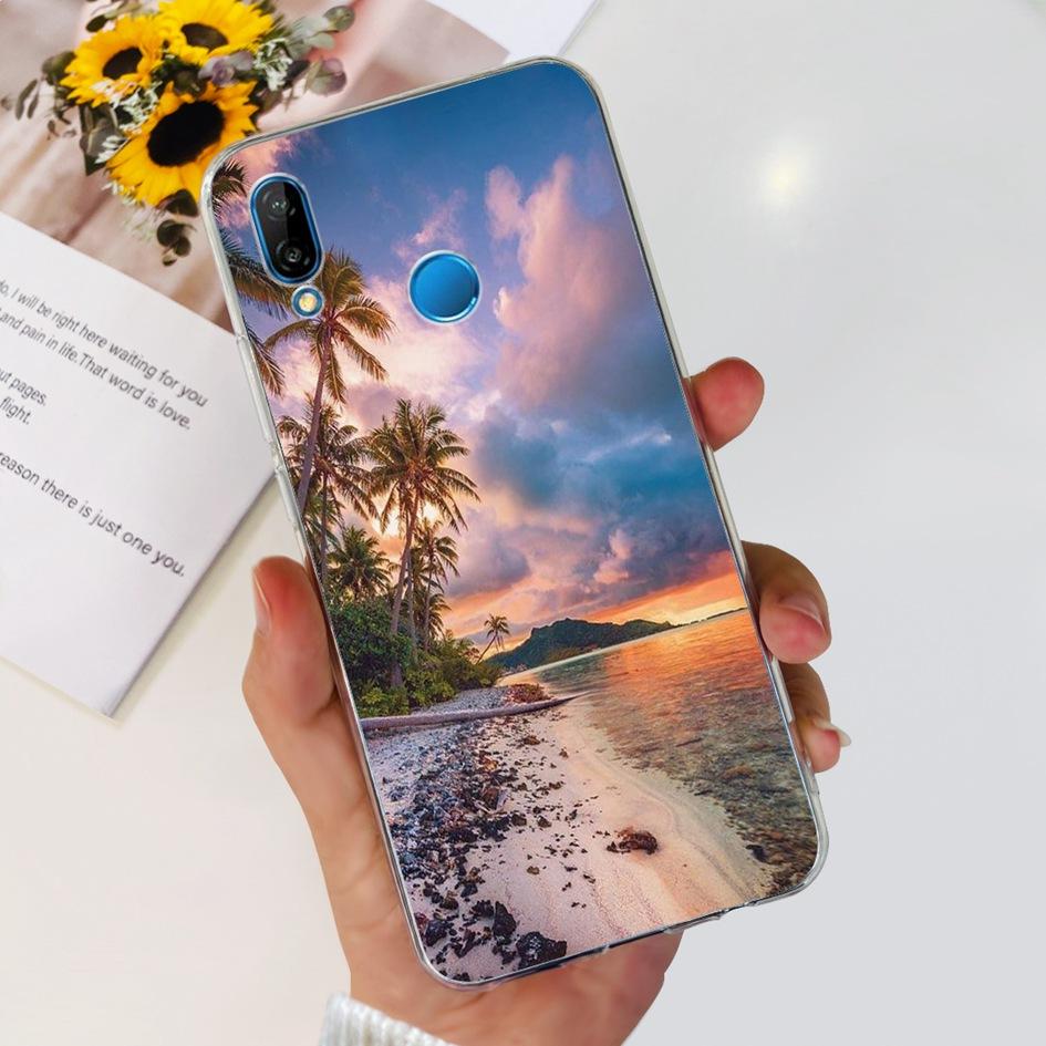 Чехол для Huawei P20 Lite Чехол Милый Астронавт Мультяшный Тонкий Прозрачный Мягкий Силикон Задняя Крышка Телефона Для Huawei P20Lite ANE-LX2 Funda
