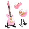 Гитара украшения Миниатюрные украшения Мини музыкальный инструмент Модель Подарочный Розовый 10см