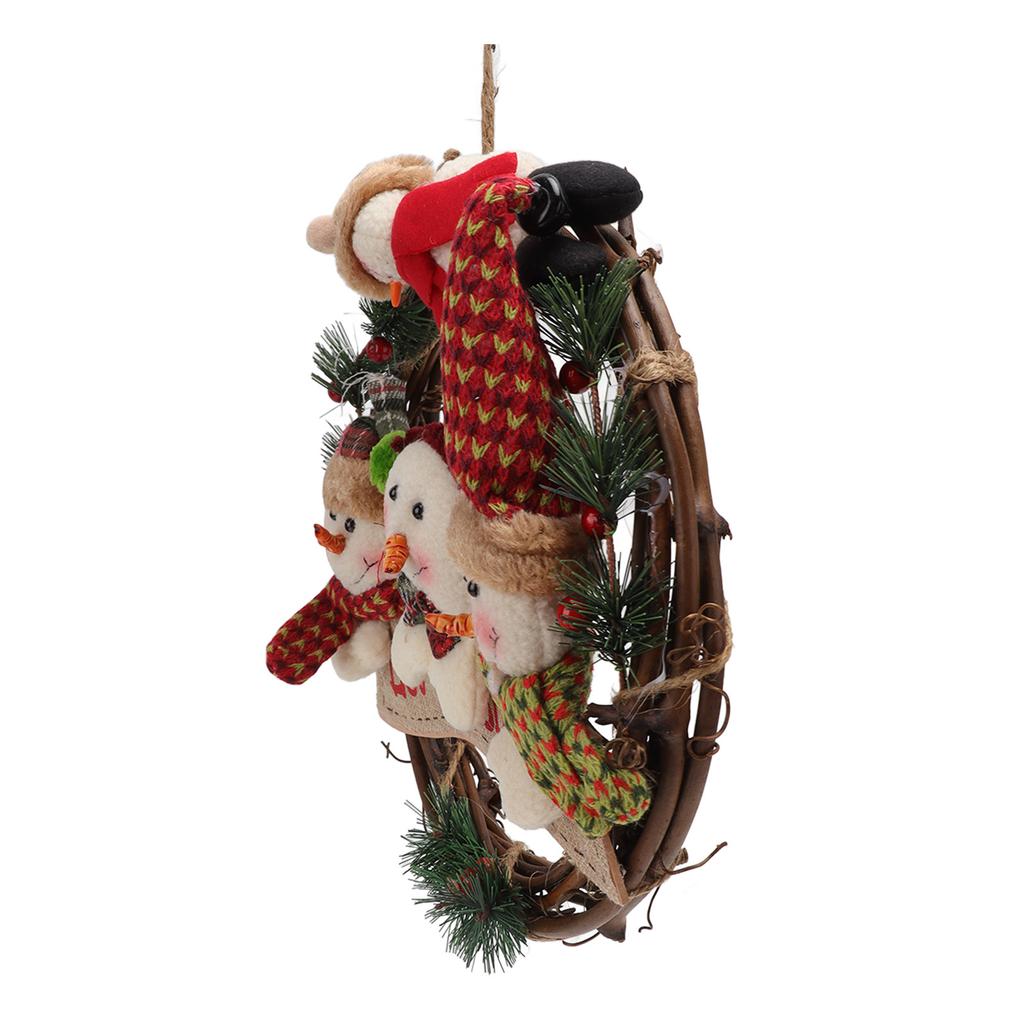 Christmas Wreath Fadeless Durable Joyful Vibes Rich Bright Colors Grapevine Wreath for Door Window