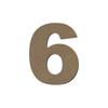 Number 6 In MDF Wood To Decorate - 8 Cm