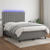 VidaXL Slat Bed Base with Mattress and LEDs, Upholstered Bed, Double Bed, Adult Bedroom Interior Bed, 3135190