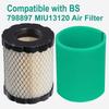 MIU13120 Air Filter, for 798897 592496 794935 653412 Air Filter, Compatible with John Deere LG269 Lawn Mower Air Cleaner Maintenance Kit
