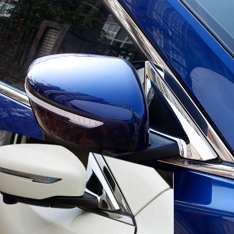 2 шт. автомобильное переднее зеркало заднего вида, дверное окно, стойка, треугольная накладка, рамка, крышка для Nissan XTrail X-trail Rogue T32 2014-2019