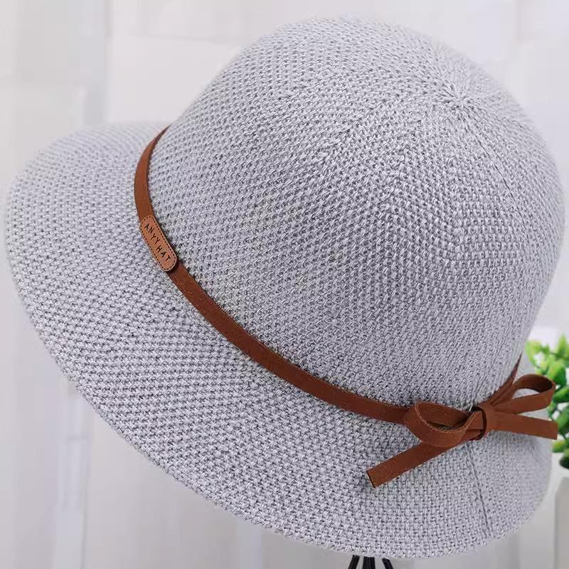 Шляпа Женская летняя солнцезащитная шляпа-ведро Тонкая прохладная шляпа Солнцезащитная дышащая панама
