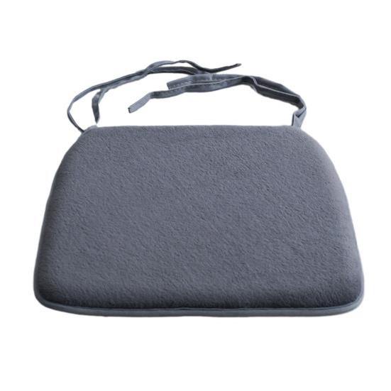 Winter Warm Velvet Seat Cushion for Folding Chairs Plush Chair with Ties, Soft Cozy Non-slip Cushion, 15.75" Comfortable Mat Workstation x Office