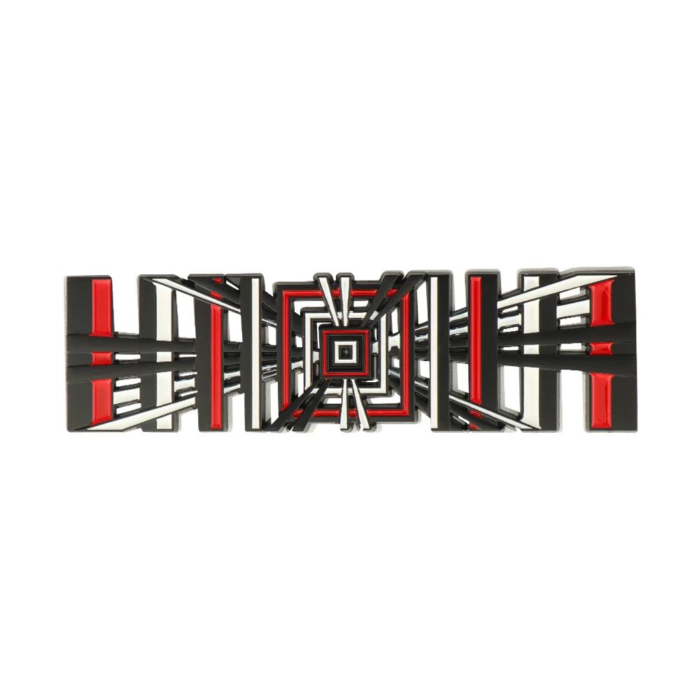 ahsgp6 3D Metal Alloy Plaid Logo Rear Trunk Fender Badge Emblem Sticker Decals For Tesla Model Y S 3 X Roadster 2022 Car Accessories