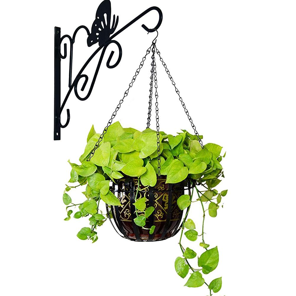 14" Hanging Basket Black/Silver Replacement Plant Hangers Hanging Chain Replacement Chains 4 Strand