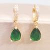 Fashion Drop Shape Cubic Zirconia Dangle Earrings for Women Jewelry Party Accessories