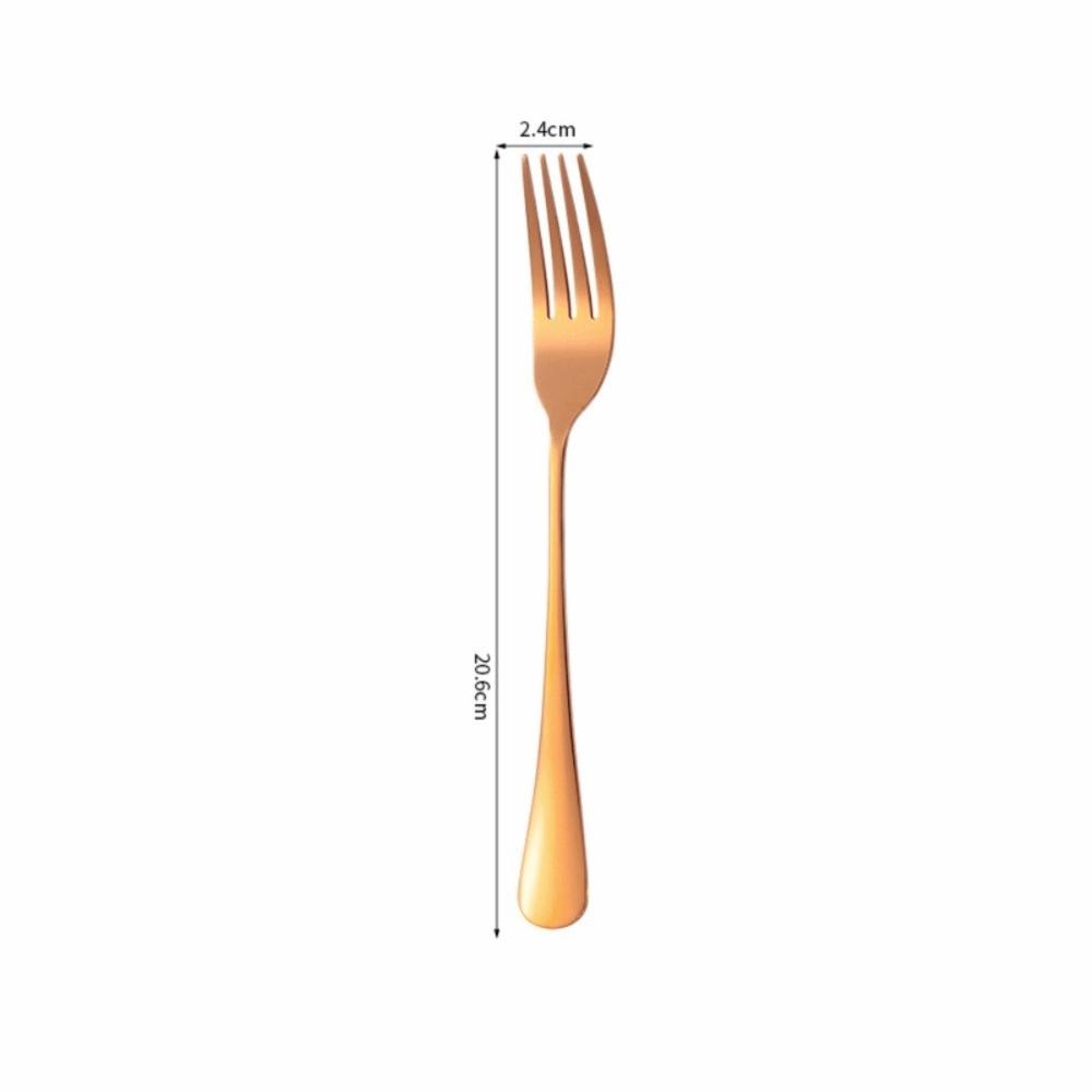 4Pcs Sturdy Dinner Fork Rustless Steel Eating Fork Eating Utensil Dining Utensil Restaurant