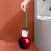 Туалетная щетка с держателем, аксессуары для ванной комнаты, креативная щетка для унитаза в форме вишни, набор туалетных щеток с длинной ручкой, чистящие средства
