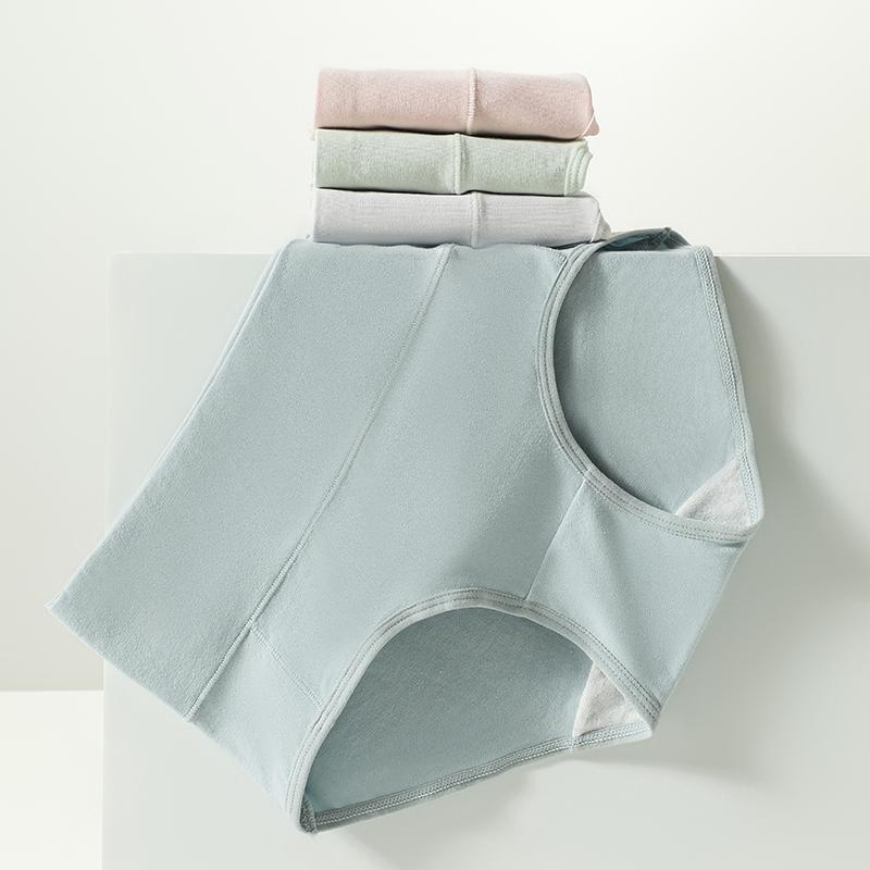 4 шт., хлопковые женские трусики с высокой талией, нижнее белье, сексуальные женские трусики, однотонные мягкие трусы, тонкое женское белье