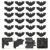 20Pcs Decorative Bat- Toys Adorable Halloween Decors Halloween Mini- Bats Halloween Accessory