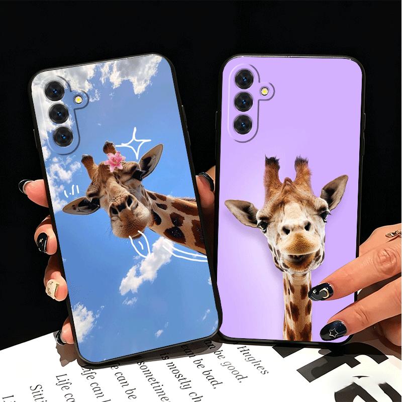 Мягкий чехол для телефона с узором Жираф для Samsung A17 A37 A57 A16 A26 A36 A56 A15 A25 A35 A55 A14 A24 A34 A54 A13 A23 A33 A53 A