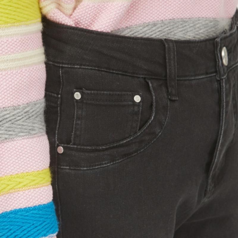  Benetton  Benetton Pocket Point Straight Fit Denim Pants Badpa3411 Bk