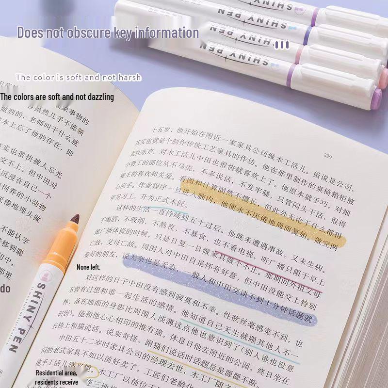 Флуоресцентные маркеры разных цветов: Идеально для выделения студенческих заметок и ключевых моментов.