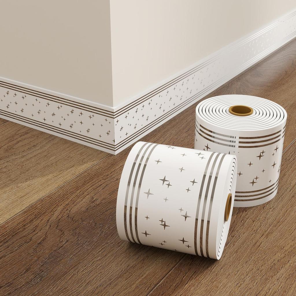 Утолщенный водонепроницаемый самоклеящийся плинтус с видом плитки