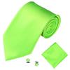 Men's Fashion Solid Color Suits Ties Necktie Cufflinks Hanky Set Tuxedo Suit