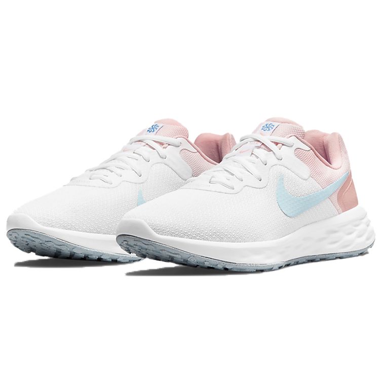 Nike Женские кроссовки Revolution 6 Next Nature White Pink Glaze Hydrogen Polar Hydrogen-Blue DC3729-100