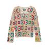 Women's Handmade Crochet Cardigan Knit Sweater Hollow Out Jacket Ethnic Long Sleeve Top