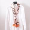 Elegant Floral Narrow Silk Scarf