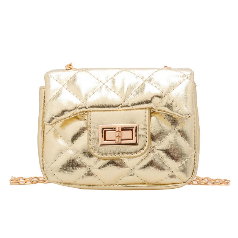 Children Fashion Pu Shoulder Bag With Embroidery And Quilted Design For Girls
