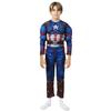 Boys Captain America Muscle Cosplay Outfit, Superhero Halloween Role Play Performance Costume