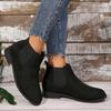 Модные женские ботильоны на плоской подошве из замши, зимняя женская обувь, тренд 2024 года, новые зимние ботинки, прогулочные короткие ботинки, удобные женские туфли