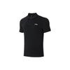 Li Ning Plain Color Polo Collar Straight Cut Short Sleeve Polo Shirt Men Tops Black APLT127-1
