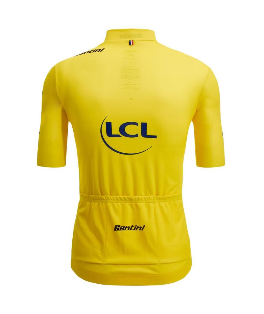 Santini Cycling Jersey, Tour de France - Men's Overall Leader Jersey, Fun Line, Size L