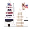 Stylish Usa Themed Wooden Hanging Decor Featuring Patriotic Red Blue White Colors For Independence Day