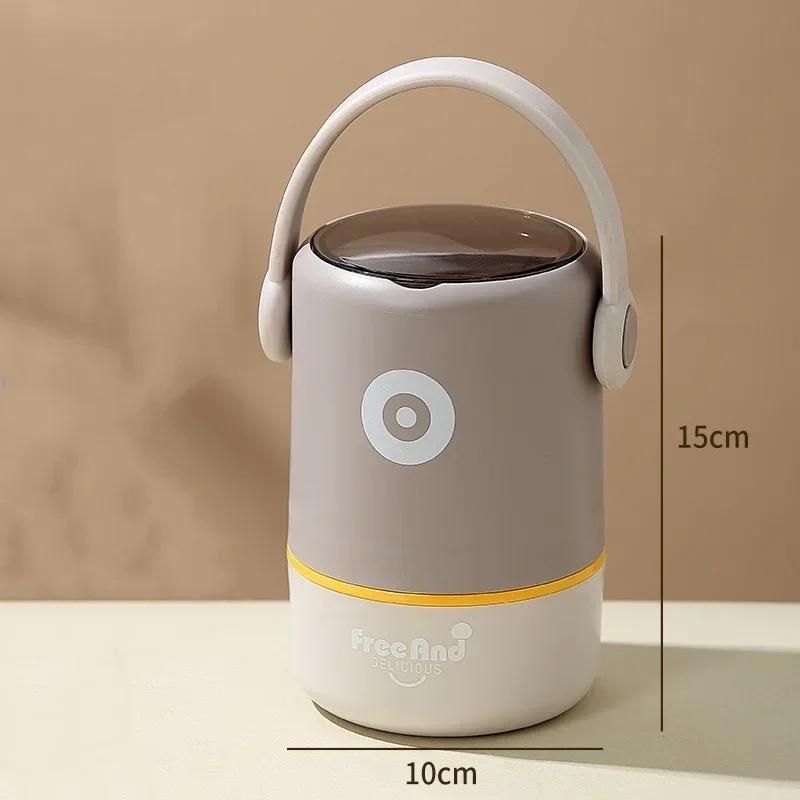 Портативный двухслойный ланч-бокс для детей, изолированный контейнер для бенто из нержавеющей стали 304 с ручкой, контейнеры для еды для офисных работников