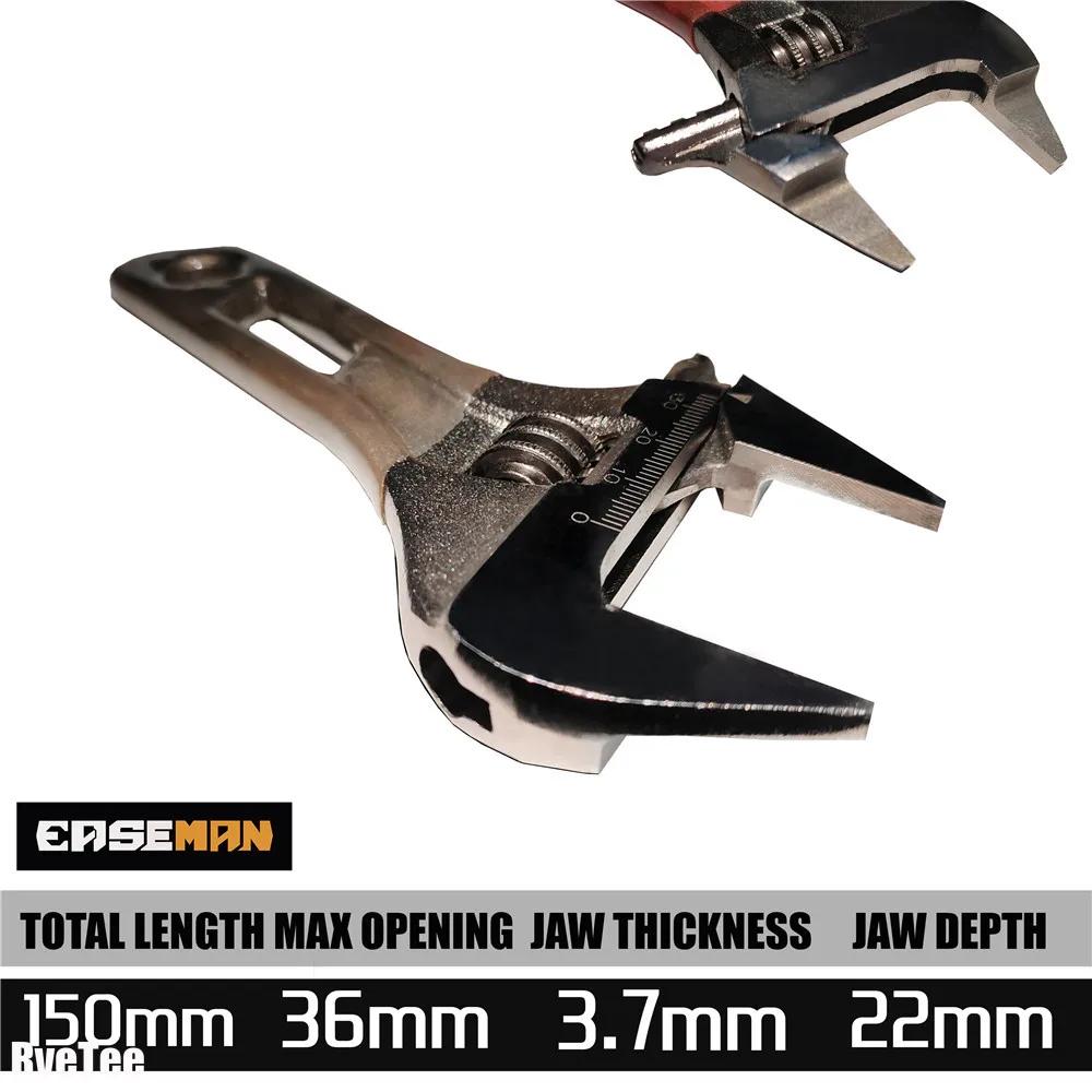 3 мм Ультратонкий Регулируемый Гаечный Ключ Сантехнические Автомобильные Инструменты для Механика Монтажника Электрика Ручные Инструменты Мини Ванная Комната Ключ 2025