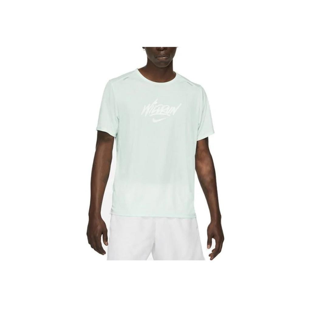 Nike Rise 365 Wild Run Running Повседневная футболка с короткими рукавами Мужские топы Свеже-зеленый DA1169-394