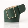 Fashion Ladies Leather Waist Belt With Square Buckle For Casual And Office Wear