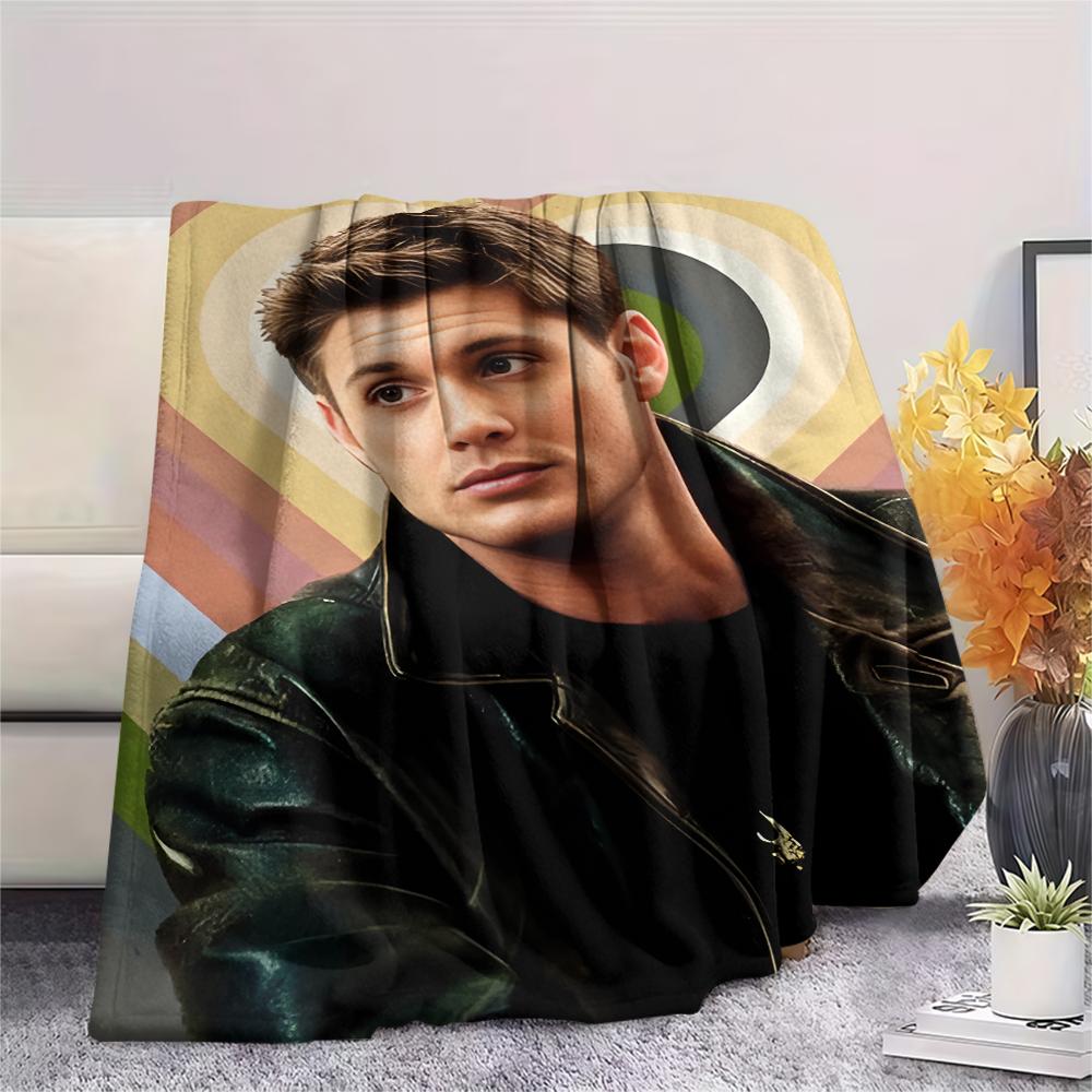1 шт. Фланелевое одеяло с принтом Дина Винчестера, Высокое качество, Для всех сезонов, Декор для дома, Тепло и уют, Идеально для Рождественских подарков