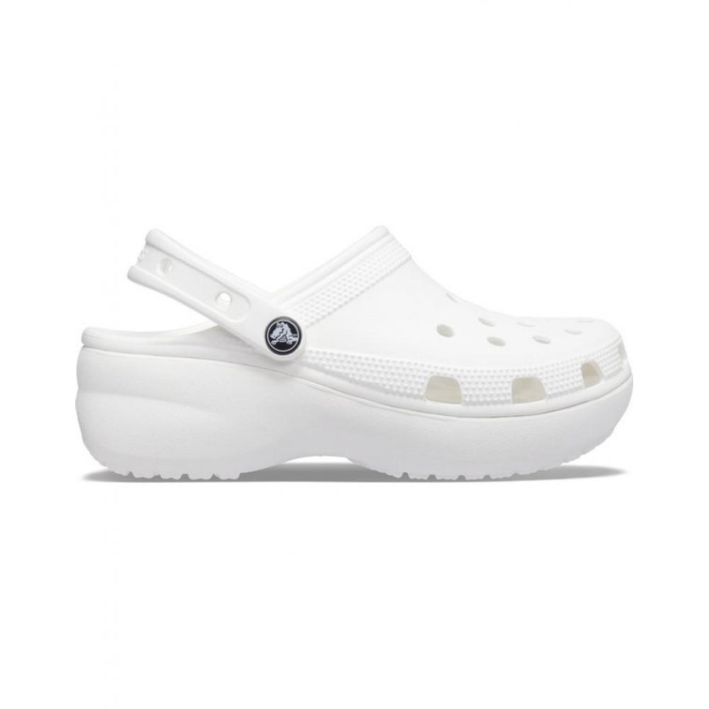 Crocs Женские классические туфли-сабо на платформе белого цвета 206750 100