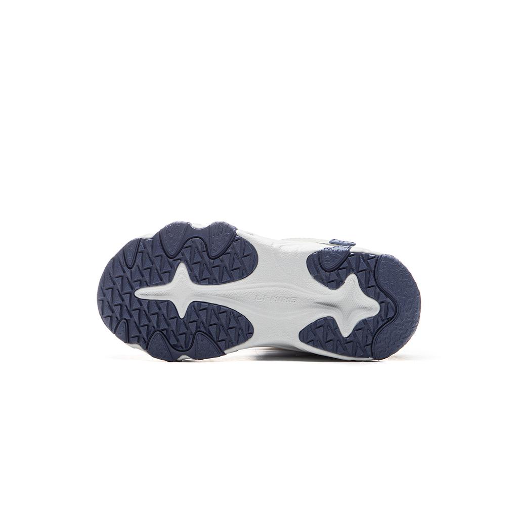 Li Ning Kids Sports Lifestyle Series Synthetic Leather Comfortable Fleece Non-Slip Shock Absorption Warm Mid-Top Casual Shoes YKNU102-33