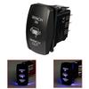 7 Pin Blue LED Laser Momentary Rocker Switch WINCH IN/OUT ON-OFF-ON 20A