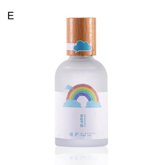 50ml Cute Perfume Beechwood Bottle Cap Frosted Surface Multiple Aromas Fragrant Long Lasting Lady Fragrance for Students