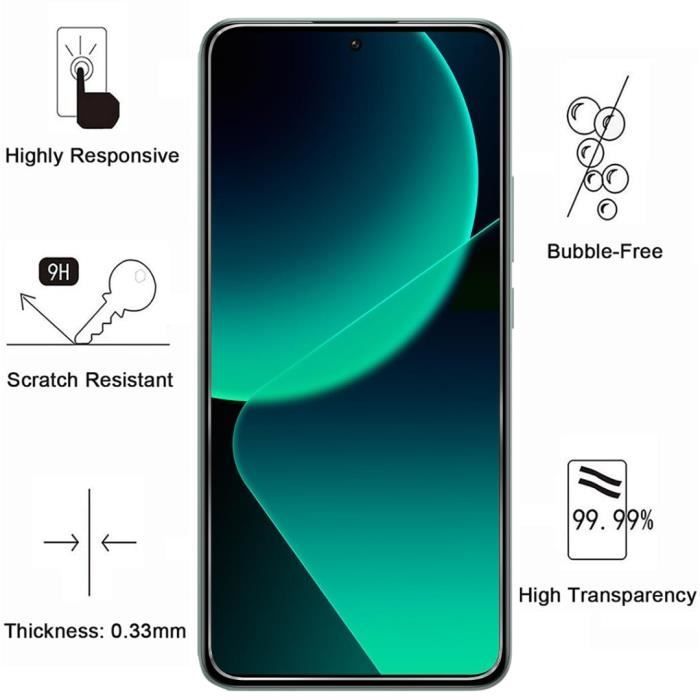 Противоударный чехол для Xiaomi 13T - 13T PRO и 2 пленки из закаленного стекла для защиты экрана Phonillico®